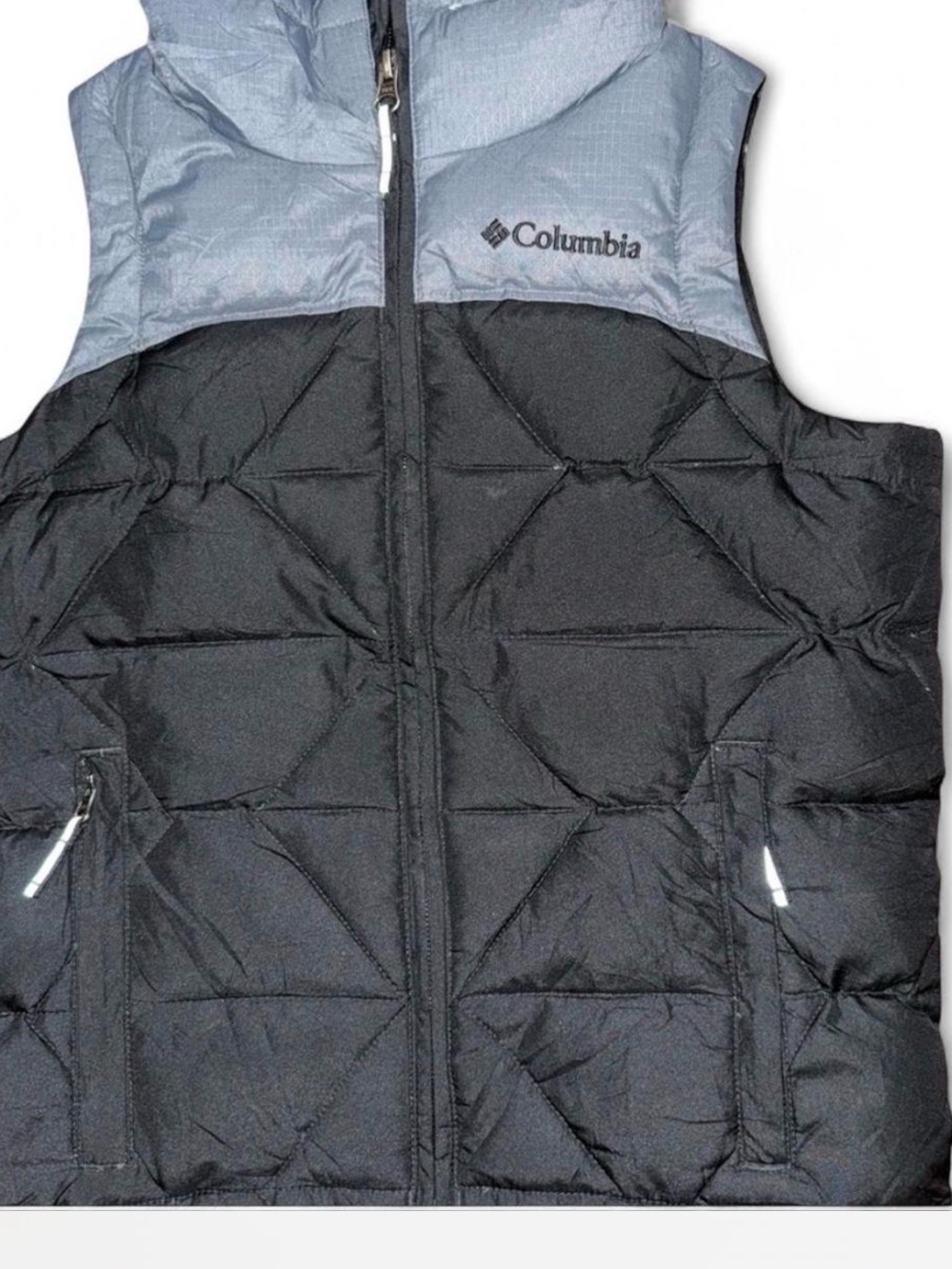 Columbia Black and Gray Quilted Puffer Vest